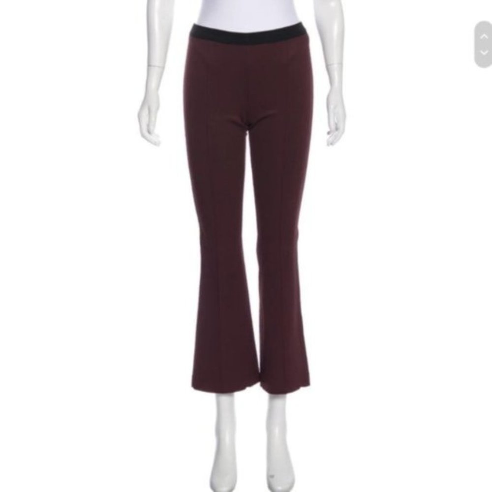 Helmut Lang Straight Leg Pants Purple Mid-Rise Med